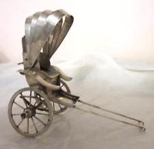 Sterling Silver Buggy, Partially Covered, Judaica Besamim Spice Holder in Seat, picture