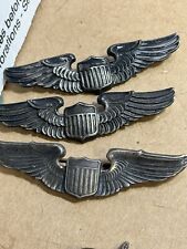 ORIGINAL WWII USAAF 3” Pilot WINGS Lot Of 3 Sterling picture