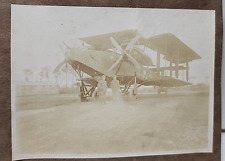 WWI Twin Motor Bi-Plane U.S Bomber # 5 Side Skull & Cross Bones Nose Photo Jtr19 picture