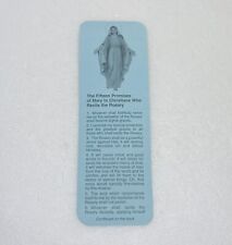 Vintage The 15 Promises Of Mary To Christians Who Recite Rosary Bookmark P3 picture