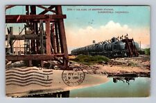 Bakersfield CA-California, Oil Cars At Shipping Station, Vintage c1912 Postcard picture