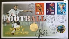 1998,FRANCE WORLD CUP,SILVER 1 FRANC COIN COVER,FDC,HAND SIGNED BY SOL CAMPBELL  picture