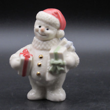 Lenox December Snowman Figurine, Red Cap & Gifts, Twelve Months of Snowmen 2000 picture