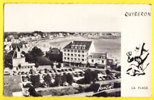 cpsm QUIBERON in 1963 (Morbihan) La Plage HOTEL BEAU RIVAGE Automobiles picture