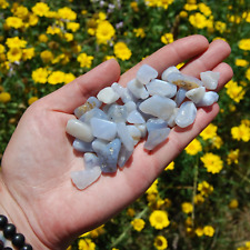 20pcs Blue Lace Agate Tumbled Stones, Small Crystal Set picture