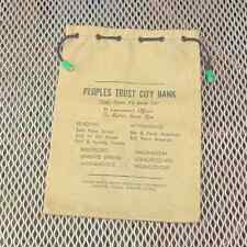 Vintage Peoples Trust City Bank Birdsboro Wernersville Reading PA Money Bag picture