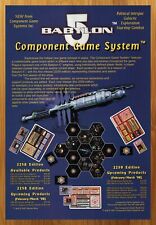 1997 Babylon 5 Component Game System Print Ad/Poster Board Cards Promo Art 90s picture
