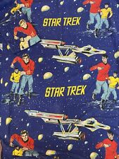 Vintage 1970 STAR TREK Graphic Material Dark Blue for project  picture