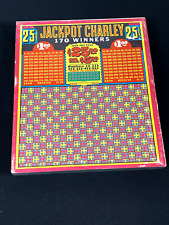 Vintage Rare Unused 40s Punch Board Club Gambling Casino Game  Jackpot Charley picture