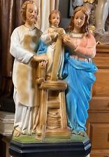 Vintage Plaster Statue of Holy Family- 17