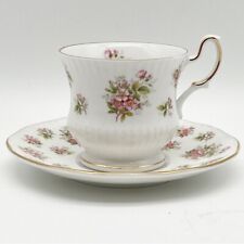 Vintage Queen’s Rosina England Apple Blossom Floral  Bone China Teacup & Saucer picture