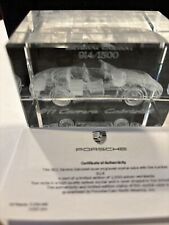 Rare Porsche 911 Carrera Cab glass block # 914 out of 1500 with authenticity picture