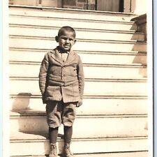c1910s Handsome Hispanic Boy RPPC Young Kid Knickerbocker Fashion Photo A173 picture