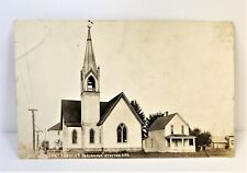 RPPC Stayton Oregon Postcard Methodist Church & Parsonage Early 1900s AZO Posted picture
