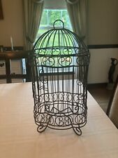 Decorative Metal Bird Cage Scroll Design 18” Tall picture