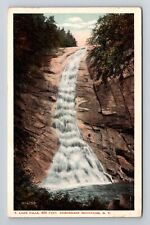 Adirondacks NY-New York, Lake Falls Vintage Souvenir Postcard picture
