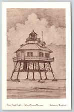 c1960s Drum Point Light Calsent Marine Museum Solomas Maryland Vintage Postcard picture
