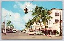 Postcard Atlantic Avenue Looking West Delray Beach Florida picture