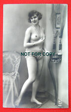 Original 1920's French Risque Real Photo Postcard Beautiful Girl picture