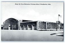 c1940's Army Air Force Mechanics Training School Weatherford OK Flag Postcard picture
