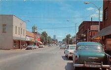 G44/ Crossville Tennessee Postcard Chrome Main Street Autos Stores picture