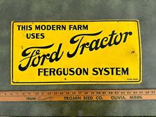Vintage Modern Farm Ford Tractor Ferguson System Sign Agriculture picture