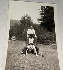 Rare Vintage American Stack of Men & Brownie Camera Snapshot Photo Car C.1940s picture