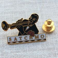 Vintage Pin's Folies French Enamel Music Jazz Board SATCHMO Louis Armstrong  picture