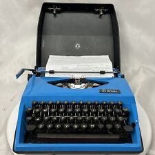 MCM Blue 1970’s  VTG Royal Safari typewriter w/case : Working picture