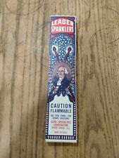 Leader Sparklers George Washington BOX ONLY Vintage Box picture