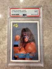 1990 Classic WWF Ultimate Warrior RC Rookie Wrestling Card Classic #127 PSA 9 picture
