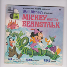 Vintage 1970 ~ Walt Disney Mickey and the Beanstalk. Record & Book. #348 picture