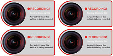 In Car Camera Recording Warning Stickers 4X2 Inch,Anti-Theft,Adsorption No Adhes picture