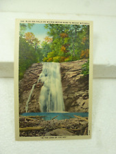 Postcard Blue Sea Falls Mt Mitchell NC Linen Unused Unposted picture