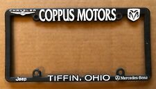 Vintage Coppus Motors Tiffin Ohio License Plate Frame Chrysler Ram Jeep Mercedes picture