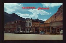 POSTCARD : COLORADO - SILVERTON CO - MAIN STREET OLD CARS & STORES picture