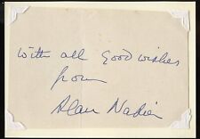 Alan Napier d1988 signed autograph auto 3x5 Cut Batman Alfred Pennyworth picture