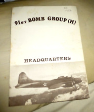 VINTAGE  MENU 91ST BOMB GROUP H HEADQUARTERS BASSINGBOURN ENGLAND 1982 picture