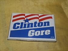 1992 CWA for Clinton and Gore Jugate Button-Unsual Rectangular Size. picture