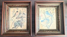 Victorian Antique Pair Deep Shadow Box Picture Frames Walnut Ebonized Gold VG picture
