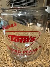 Vintage Tom's Toasted Peanuts Glass Jar NO LID picture