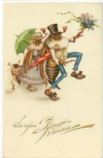 fascinating 1933 dressed beetles/bugs - Germany Gruss greeting picture