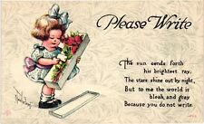 Vintage Postcard- 1065. PLEASE WRITE. UnPost 1910 picture