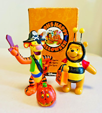 Disney Store Pooh & Tigger Happy Halloween Costume Trick or Treat Figurines 4.5” picture