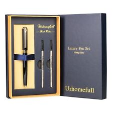 Stunning Luxury Rollerball Pen with 24K Gold Trim,Switzerland Tip with Black ... picture