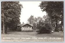 Postcard RPPC Wisconsin Three Lakes Butternut Franklin Lake Lodge Cabin Vintage picture