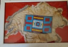 **AWESOME  VINTAGE NATIVE AMERICAN BEADED HIDE QUALITY NICE * picture