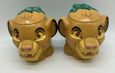 2 Vintage 1990s Disney On Ice Lion King Cup Mug Snack Snow Cone Simba Flip Top picture