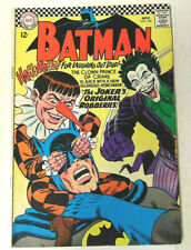 Batman #186 4.0 VG 1966 DC Comics The Joker's Original Robberies 1st Graggy picture