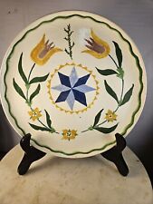 Beautiful Hand Painted Plate By Bob In 1948 Pennsylvania Dutch Style Italian... picture